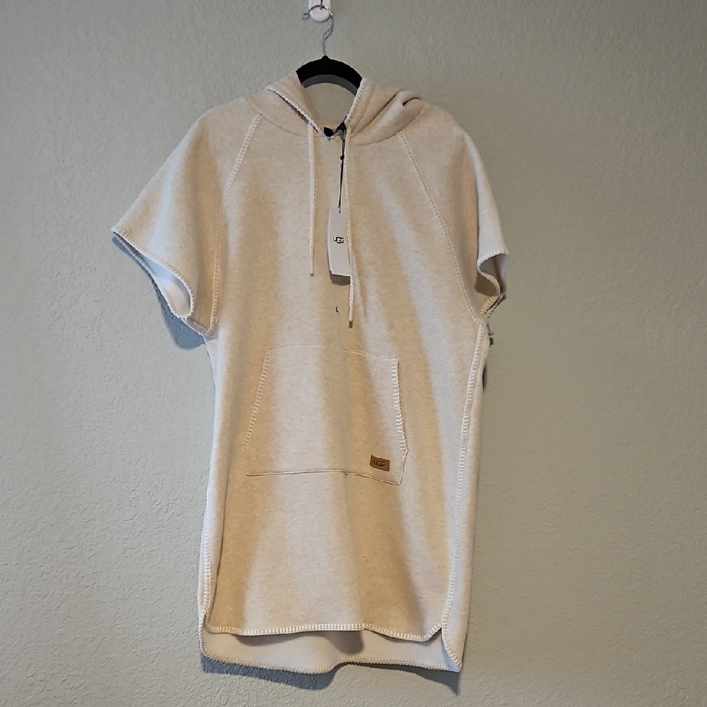UGG Cream Hooded Sweatshirt Dress Size L – Cozy Lounge Wear